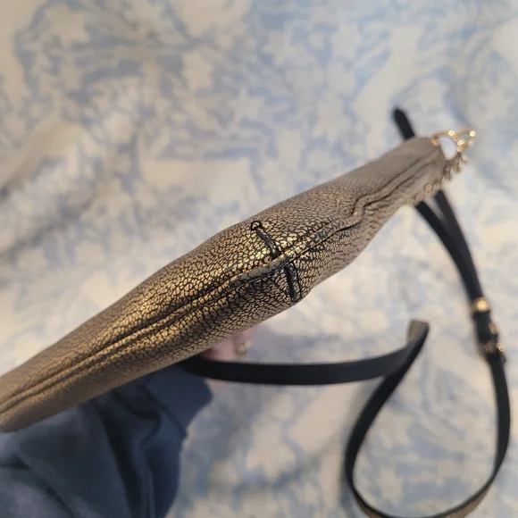 Coach SWAGGER Metallic Pebble Leather Swingpack Crossbody - Picture 12 of 15